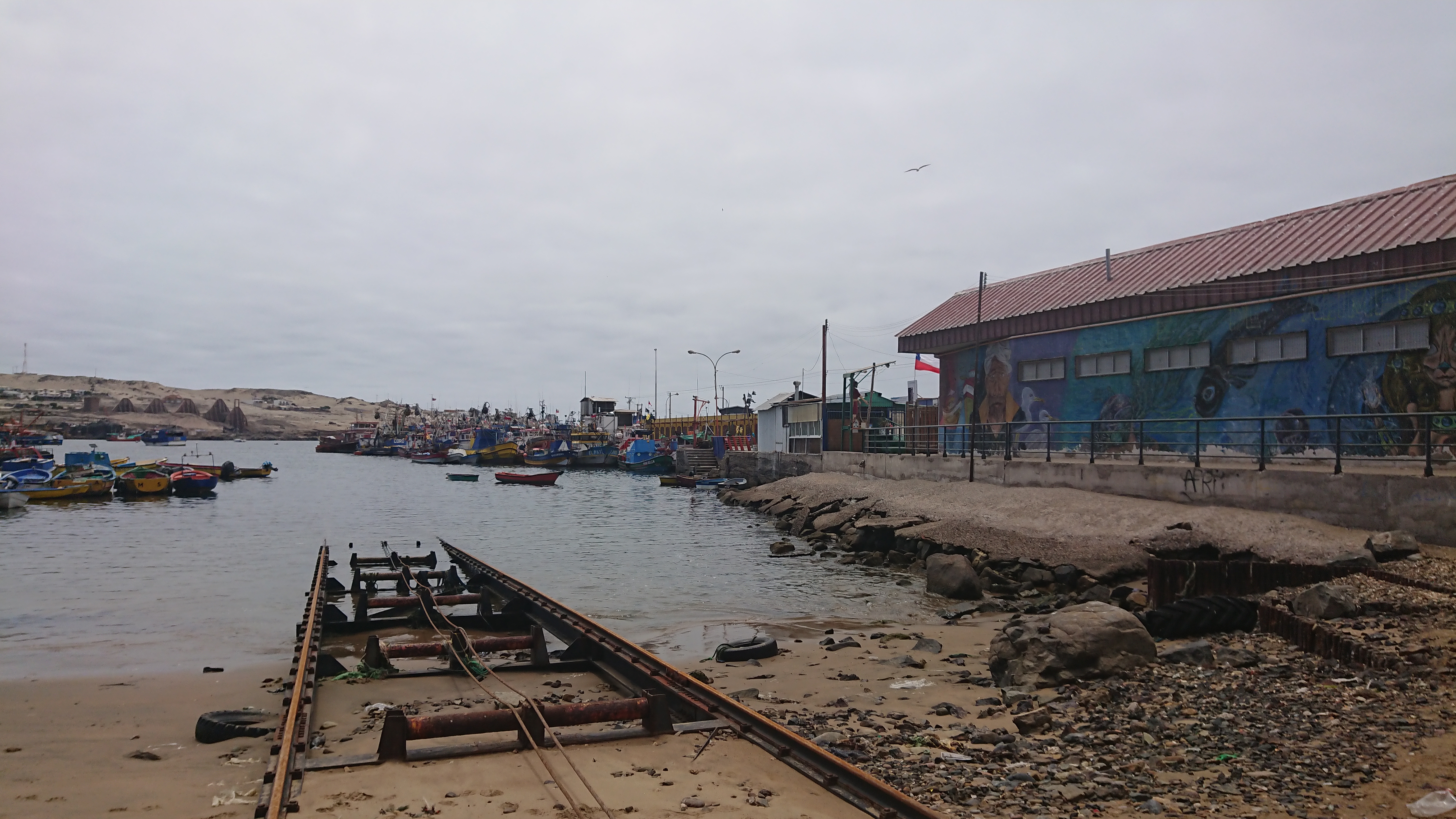 Am Hafen von Caldera, natürlich mit Wolken