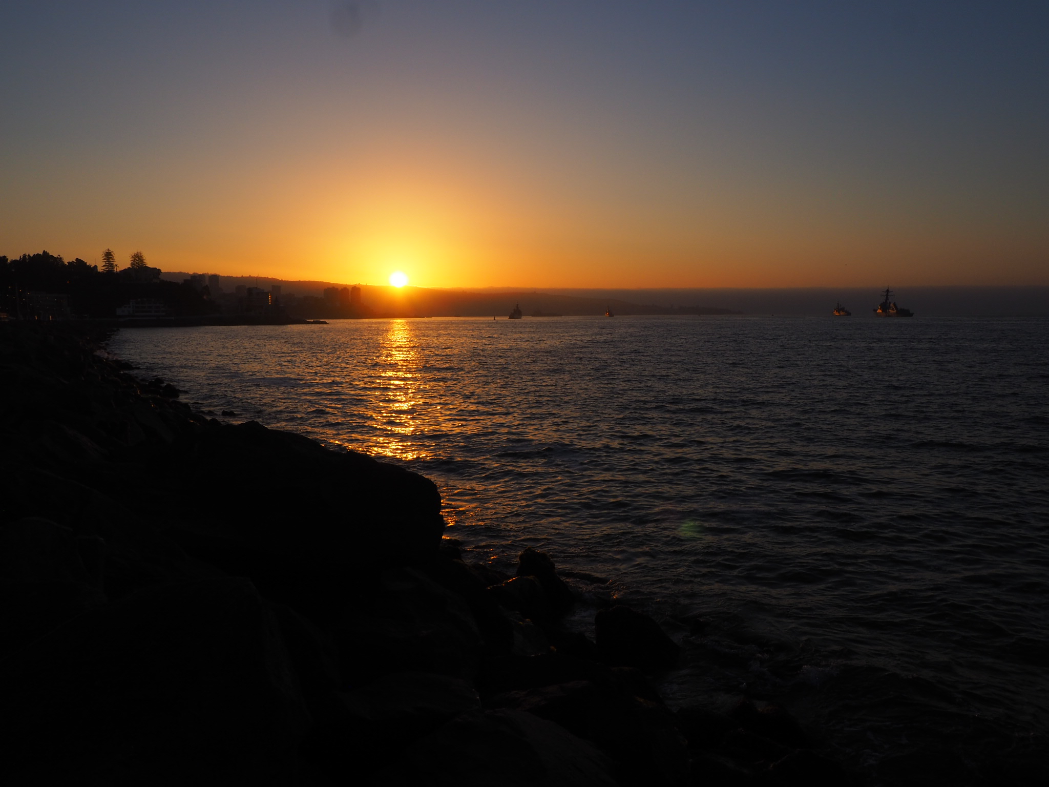Sonnenuntergang über Valparaíso