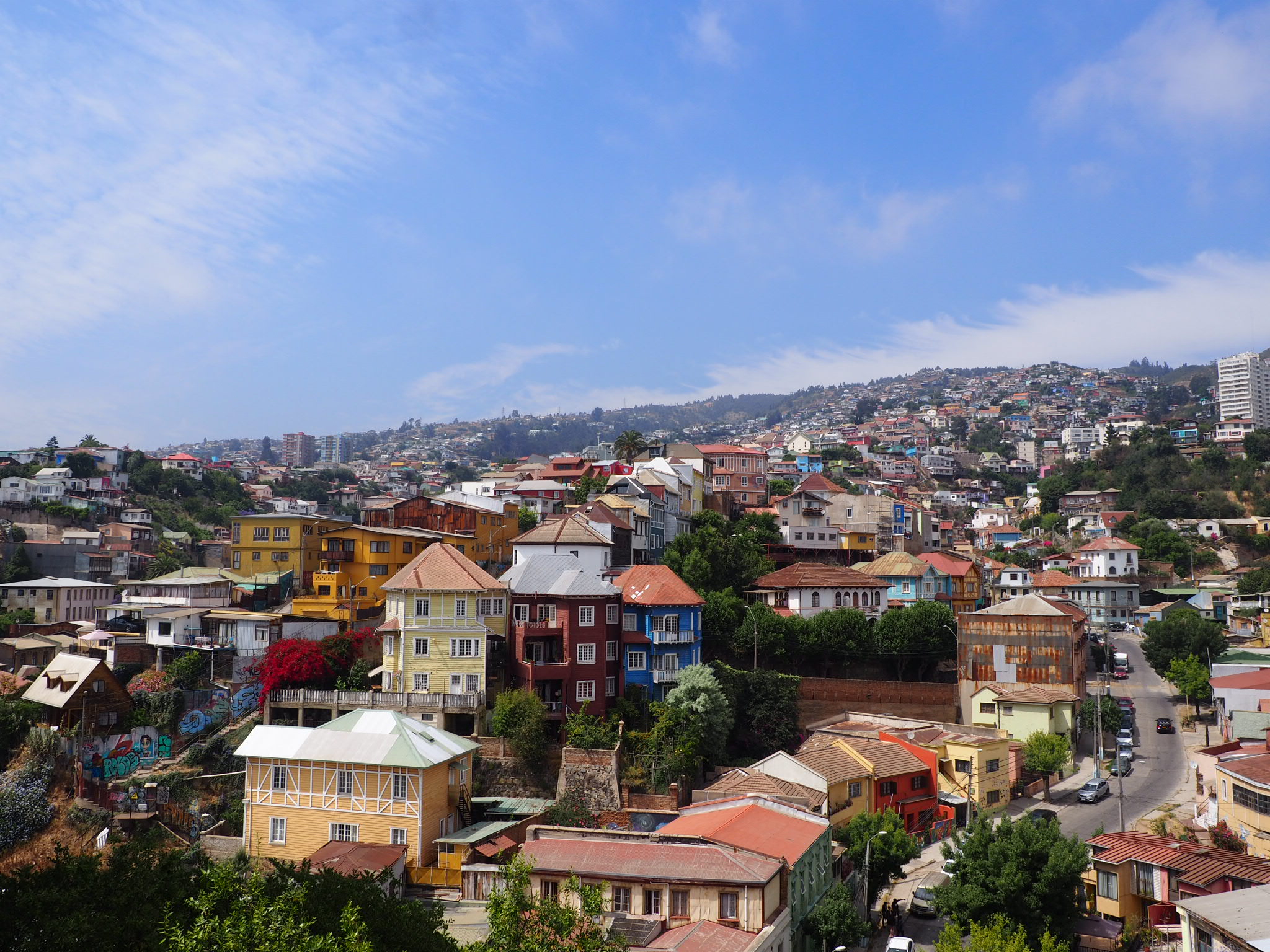 Blick über Valparaíso
