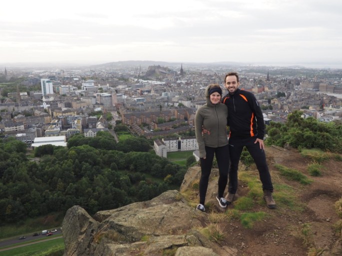 Blick auf Edinburgh, im Hintergrund das Castle
