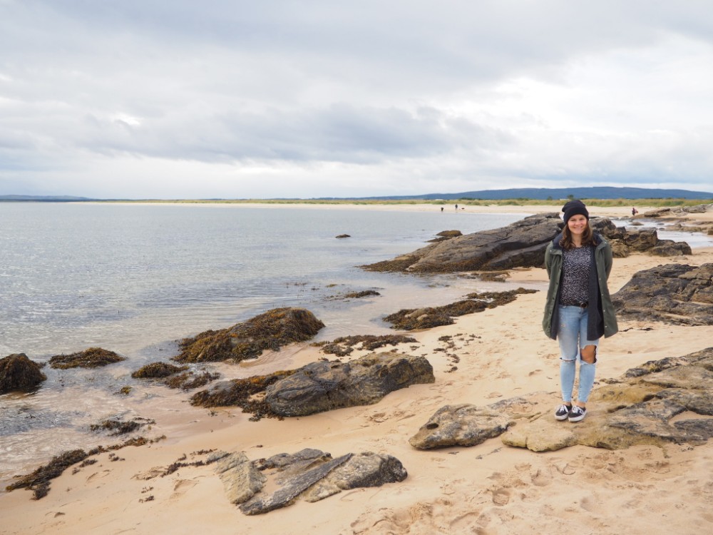 Zwischenstopp am Dornoch Beach...