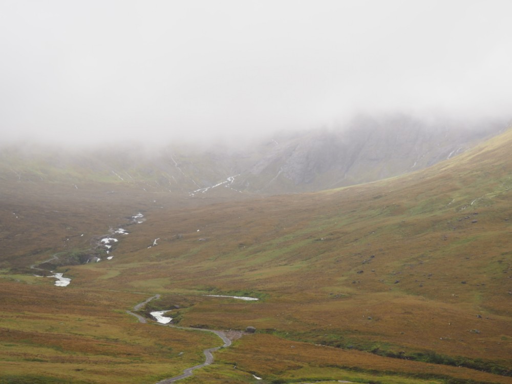 Unsere Aussicht über den ganzen Tag - vor allem Nebel