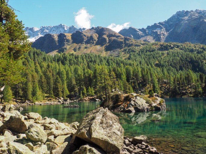 Traumhafter Blick auf den Lagh da Saoseo
