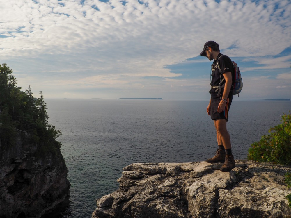 Marcus klettert natürlich auch wieder auf jeden Felsen 😀