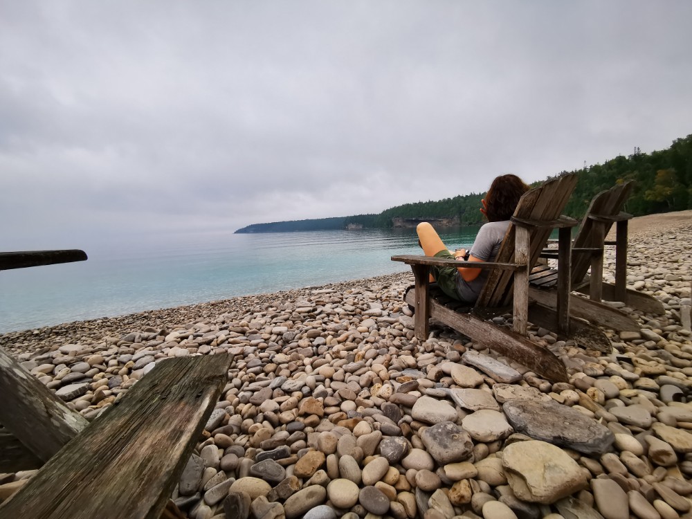 Kurze Pause am Private Beach