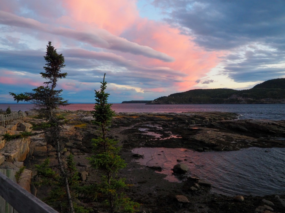 Traumhafter Sonnenuntergang am Pointe de l'Islet