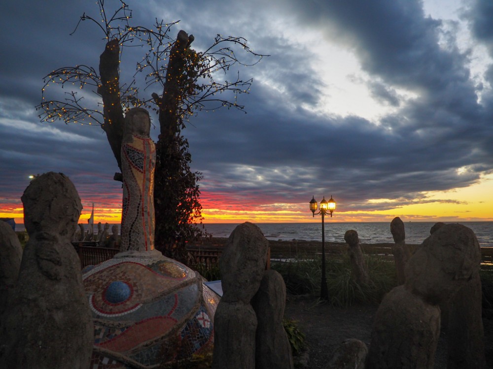 Toller Sonnenuntergang am St. Lorenz-Strom