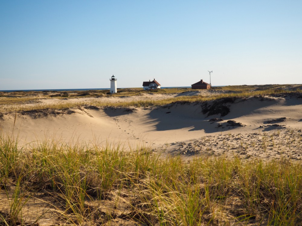 Toller Blick über die Dünen zum Race Point Lighthouse