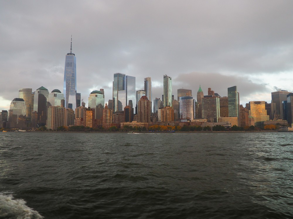 Blick zurück auf Manhattan