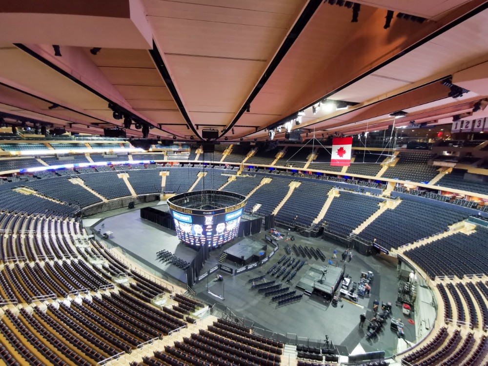 Toller Überblick über den leeren Madison Square Garden