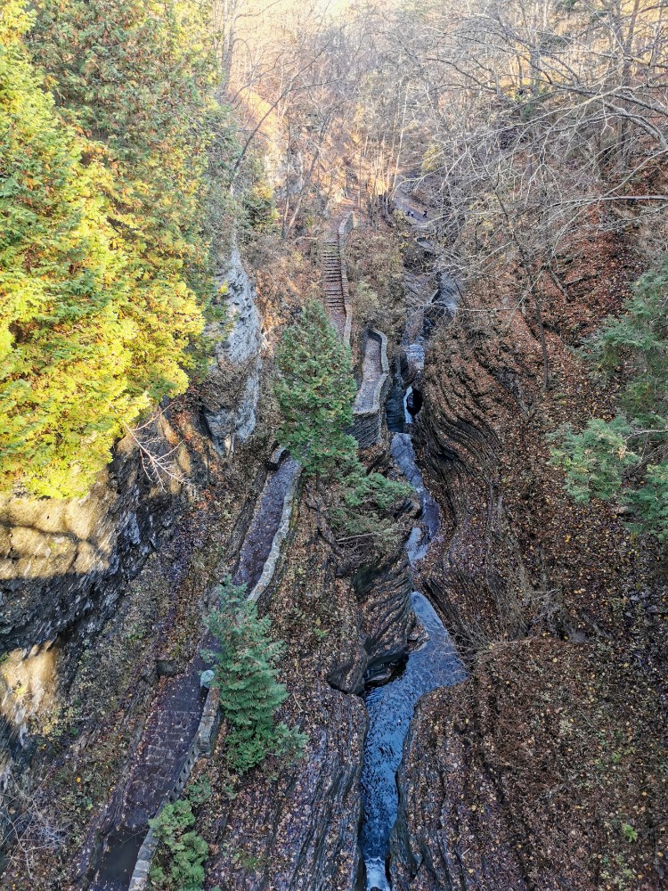 Blick von oben auf die Klamm