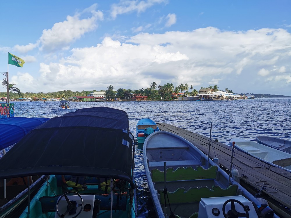 Blick zurück auf die Isla Carenero