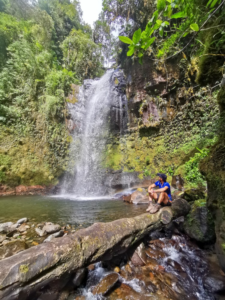 Pause am zweiten Wasserfall