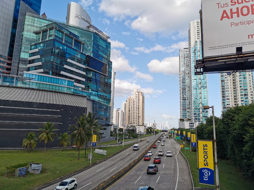 Der Blick auf die Straßen von Panama City