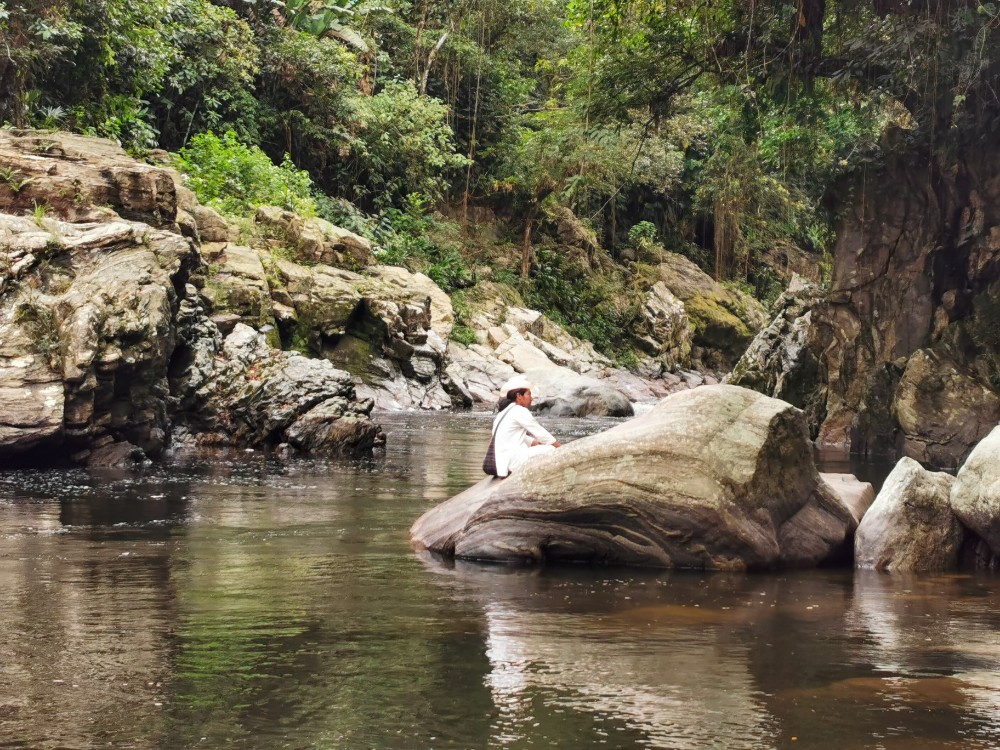 Verdiente Pause am Fluss, auch für José