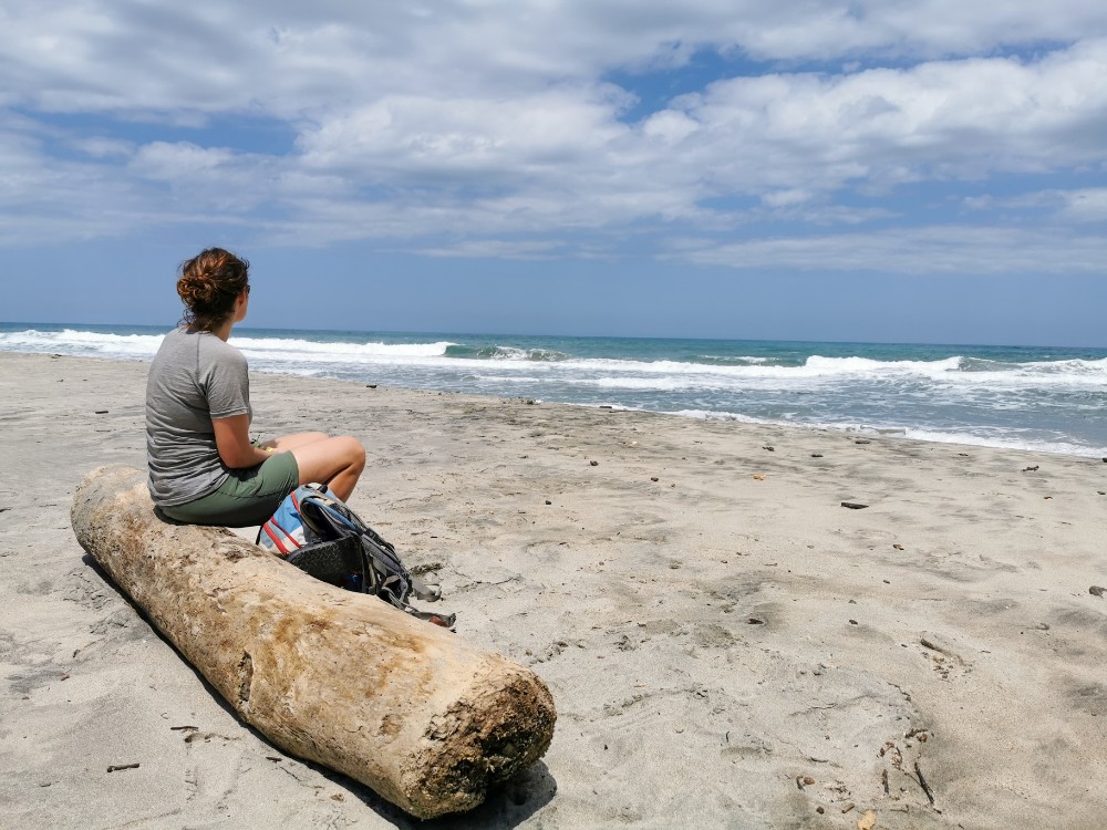Erste Pause an der Playa Brava