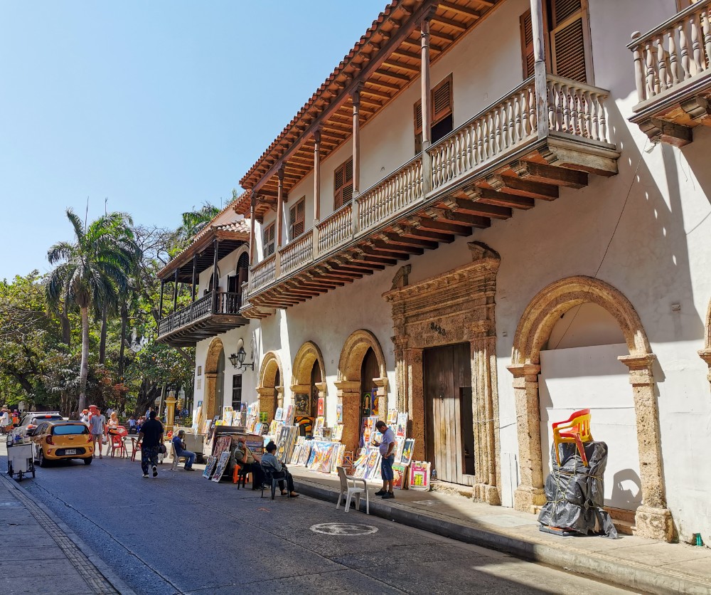 Soo schöne koloniale Gebäude in Cartagena
