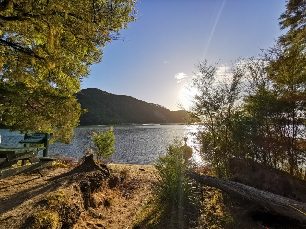 Der morgendliche Blick auf die Bark Bay