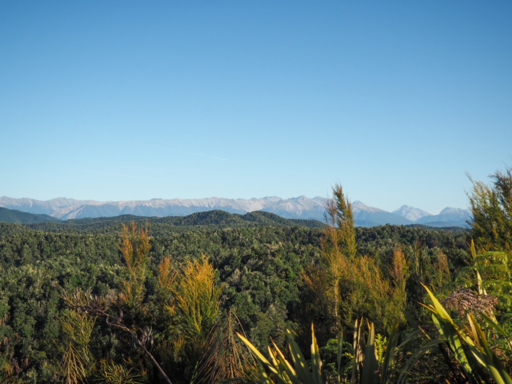 Blick auf die Berge vom Hope Saddle