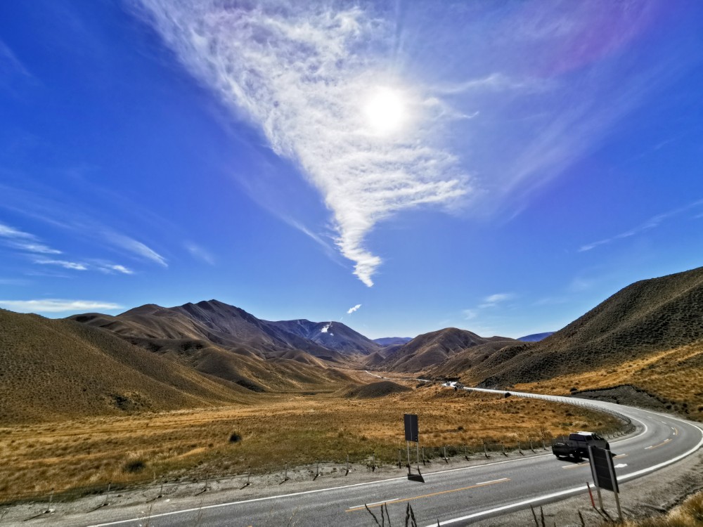 Ausblick auf den Lindis Pass