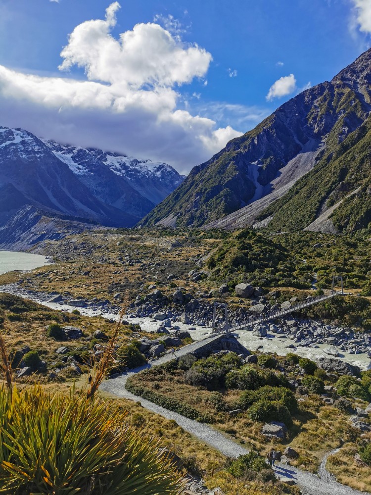 Der Anfang des Hooker Valley Tracks