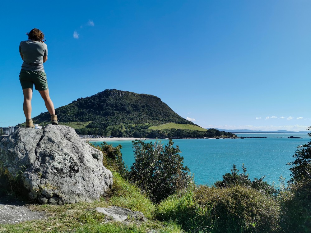 Blick zurück auf Mount Maunganui
