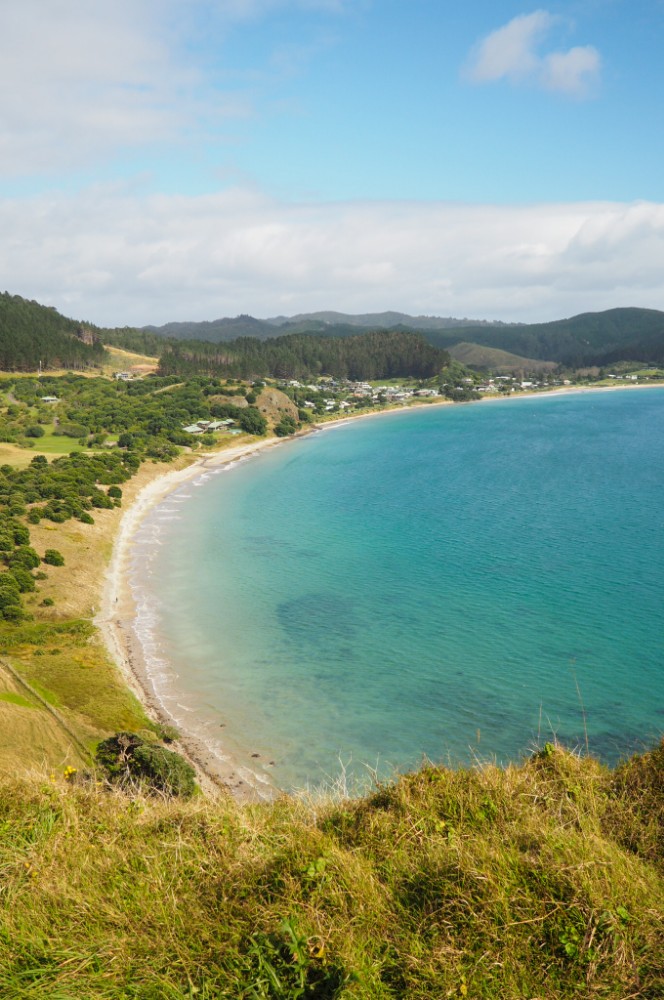 Blick zurück auf die Opito Bay