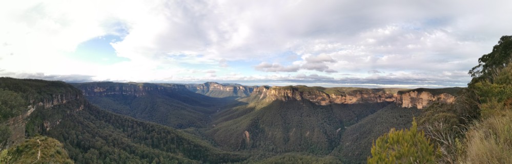 Grandiose Aussicht vom Evans Lookout