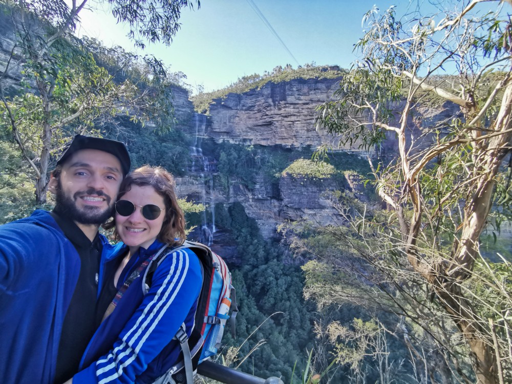 Noch einmal wir mit den Katoomba Falls