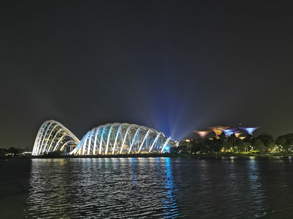Die Gardens By The Bay werden auch toll beleuchtet
