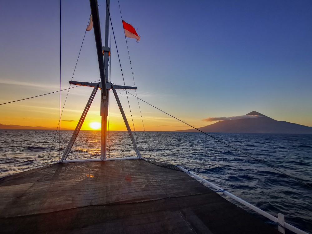 Sonnenuntergang mit allerbestem Vulkanblick