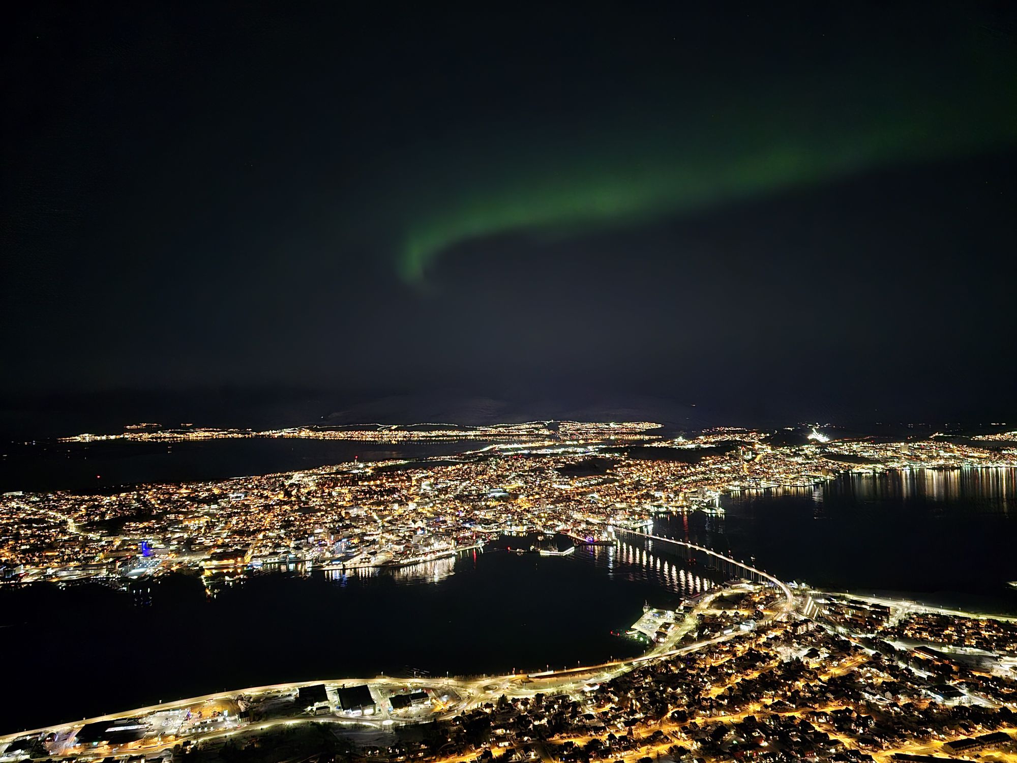 Sogar über Tromsø sind Nordlichter zu sehen