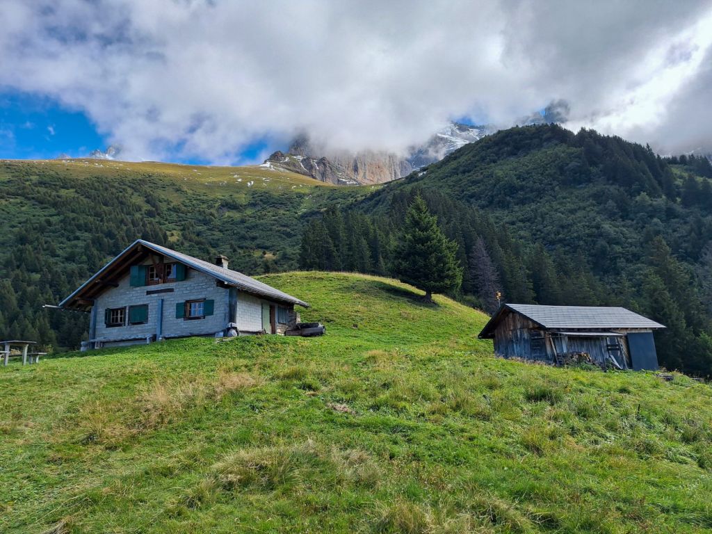 Ein allerletzter Blick auf die Berge vor dem Abstieg