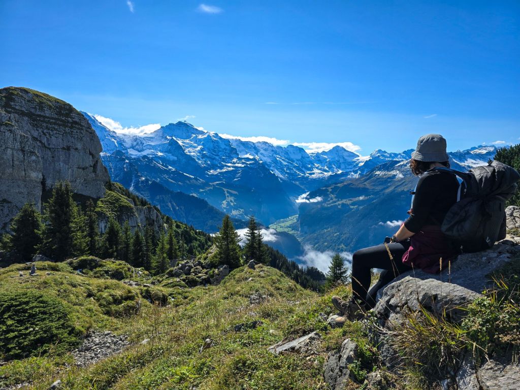 Kurze Snackpause mit Aussicht