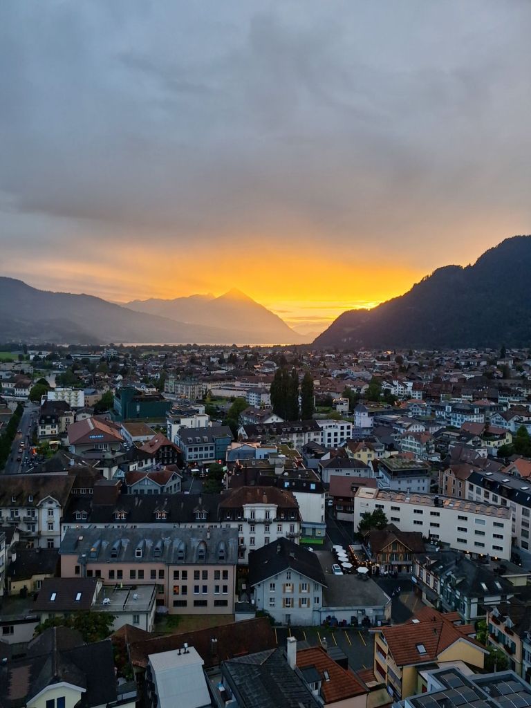 Ein traumhafter Sonnenuntergang vom Restaurant