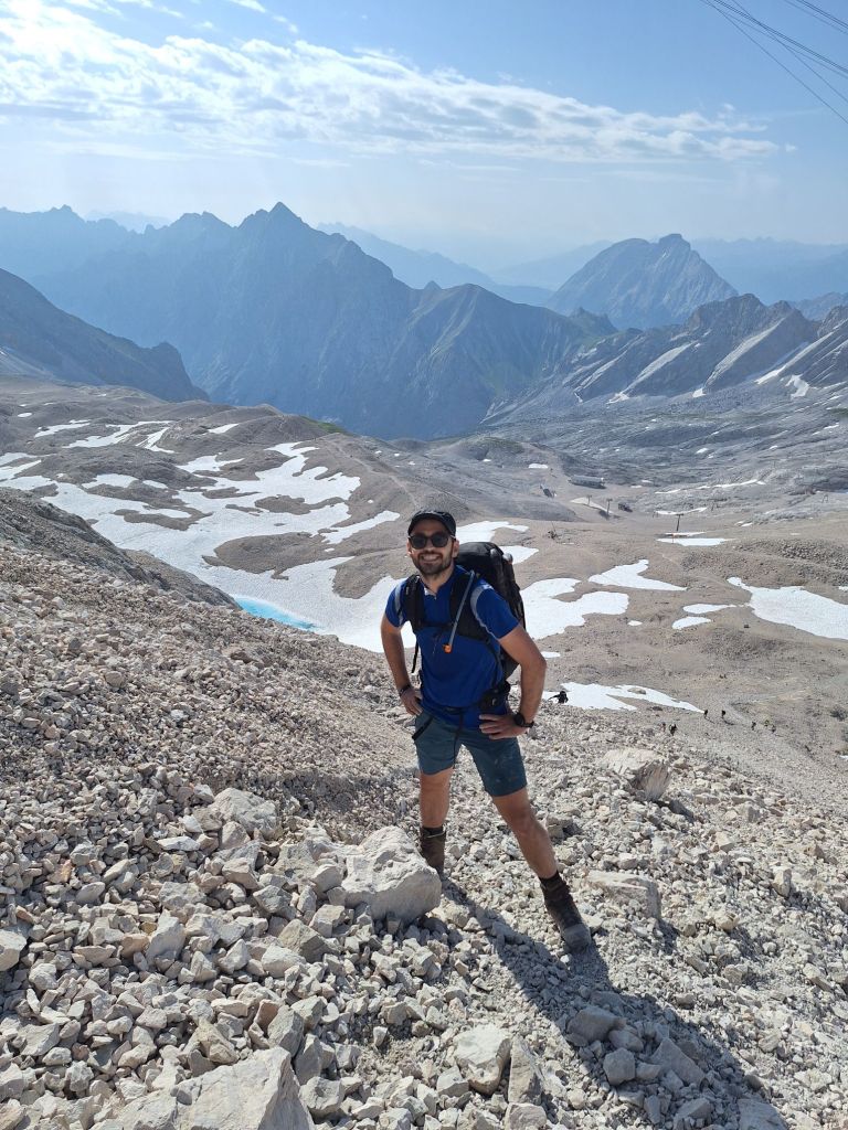 Ein glücklicher Marcus im Geröll