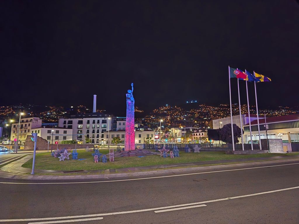 Ein letzter Blick auf Funchal bei Nacht