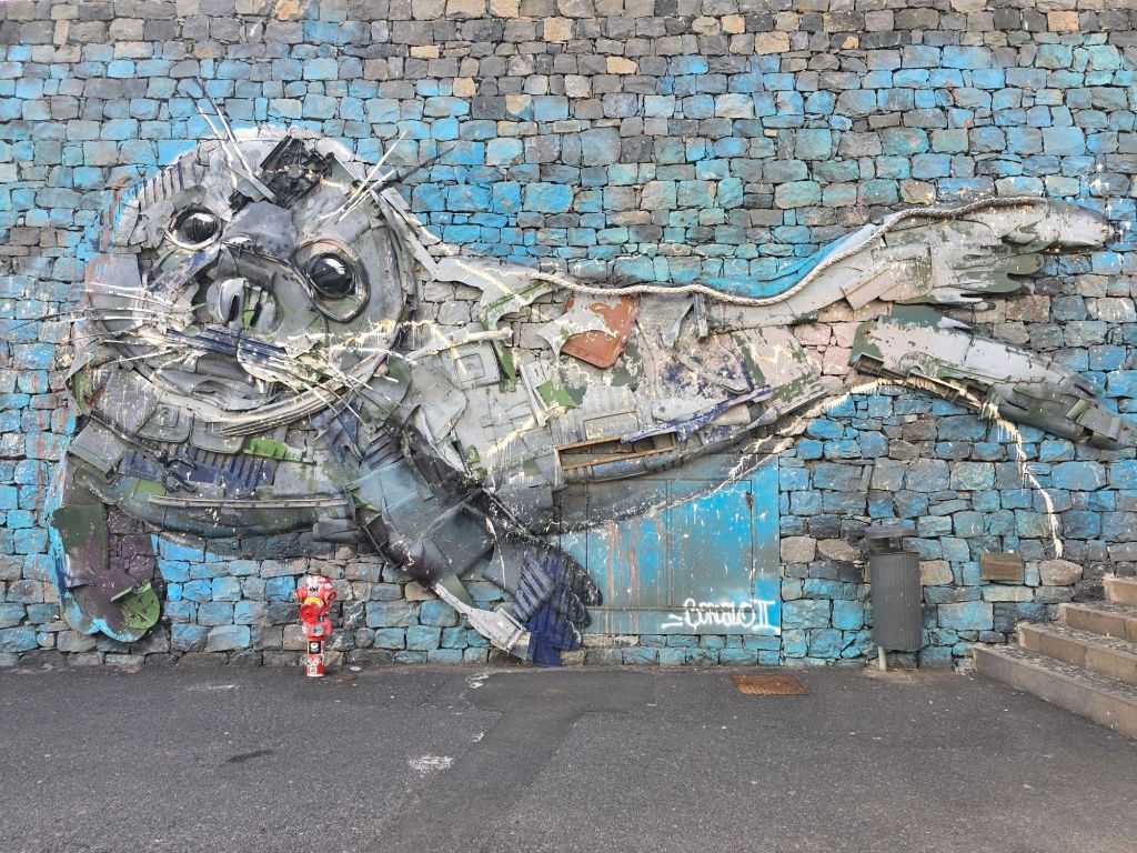 Ein Kunstwerk aus Müll